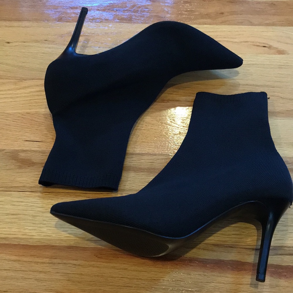 MNG Mango black sock boots
